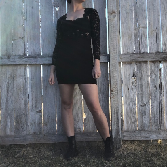 🖤Black Lace Mini Dress - Picture 7 of 14